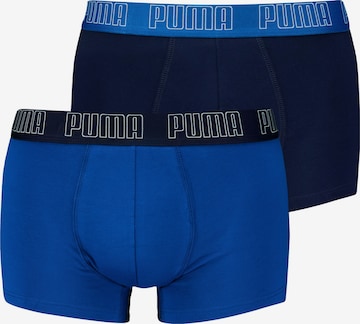 PUMA Boxershorts '2er Pack Everyday Basic Trunks' in Blau: Vorderseite