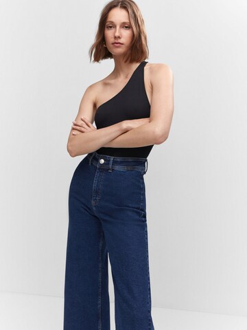 Wide leg Jeans 'CATHERIN' de la MANGO pe albastru: față