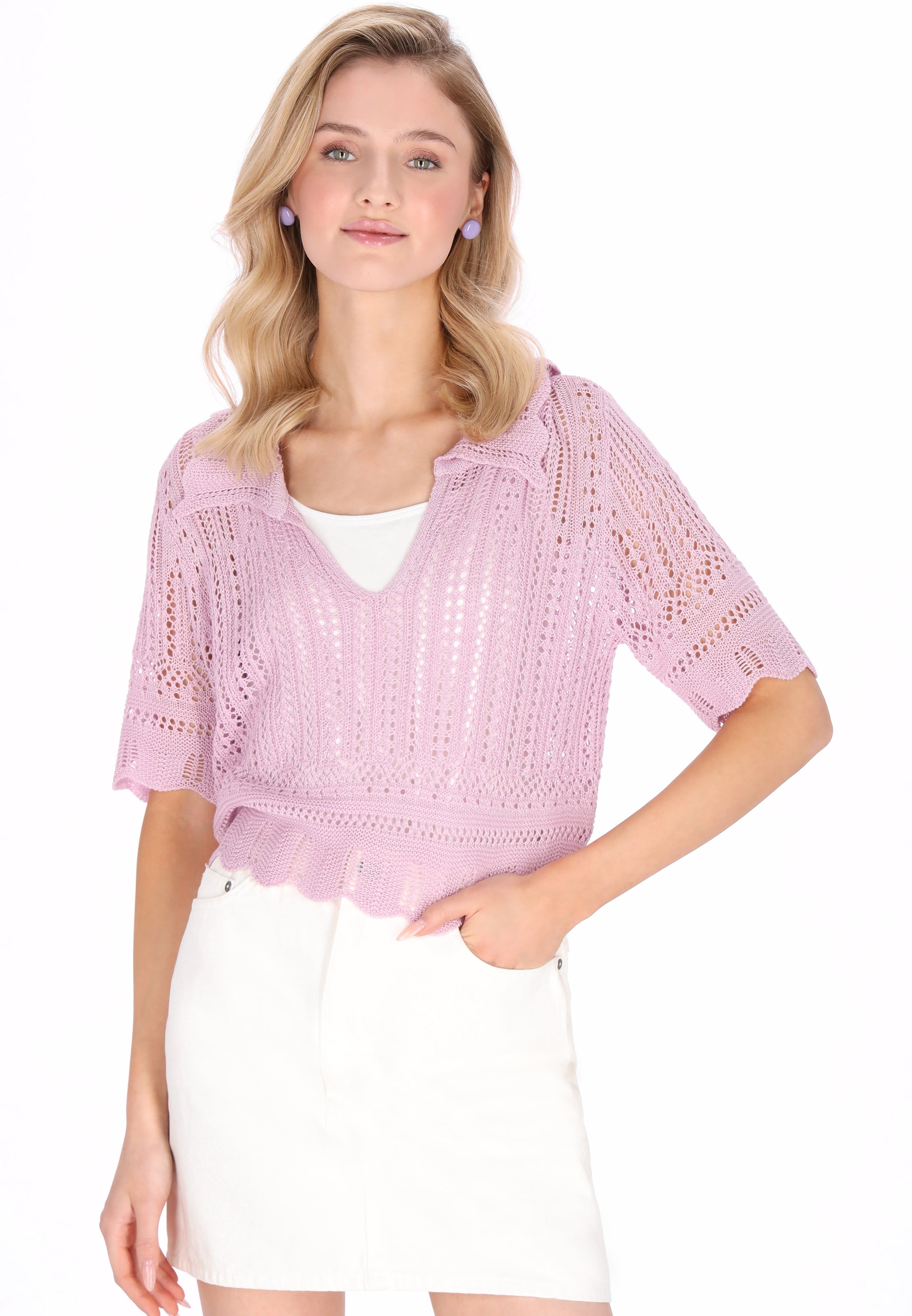 Pull-over 'Young Fashion' MYMO en violet : devant