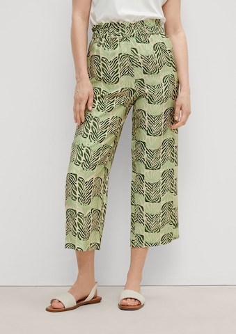 Wide Leg Pantalon COMMA en vert : devant