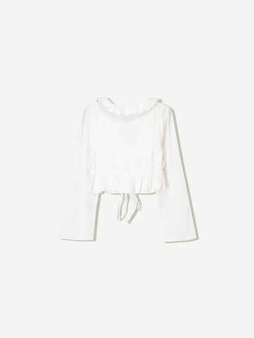 Chemisier Bershka en blanc