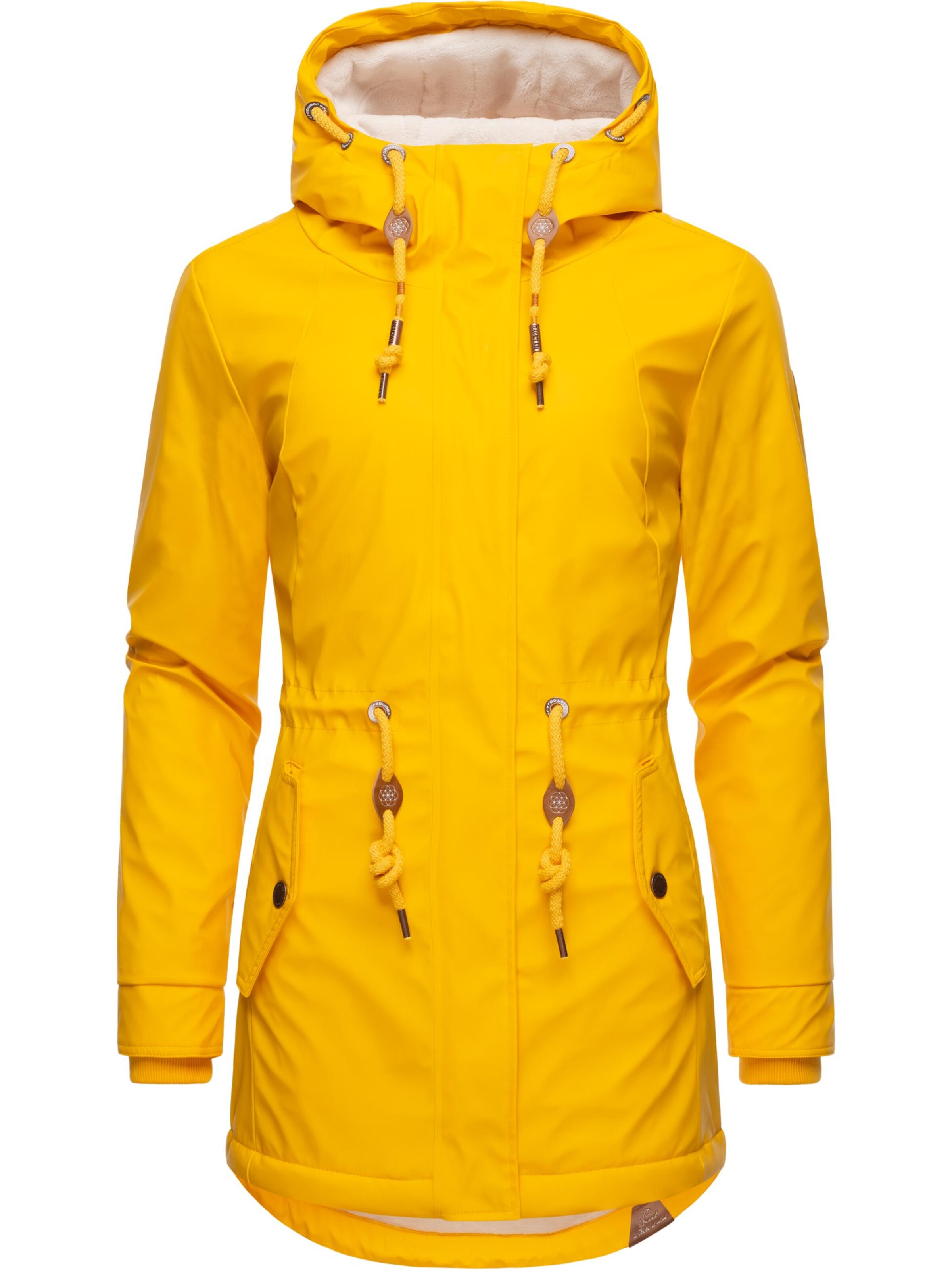 Giacca funzionale 'Monadis Rainy' di Ragwear in giallo: frontale