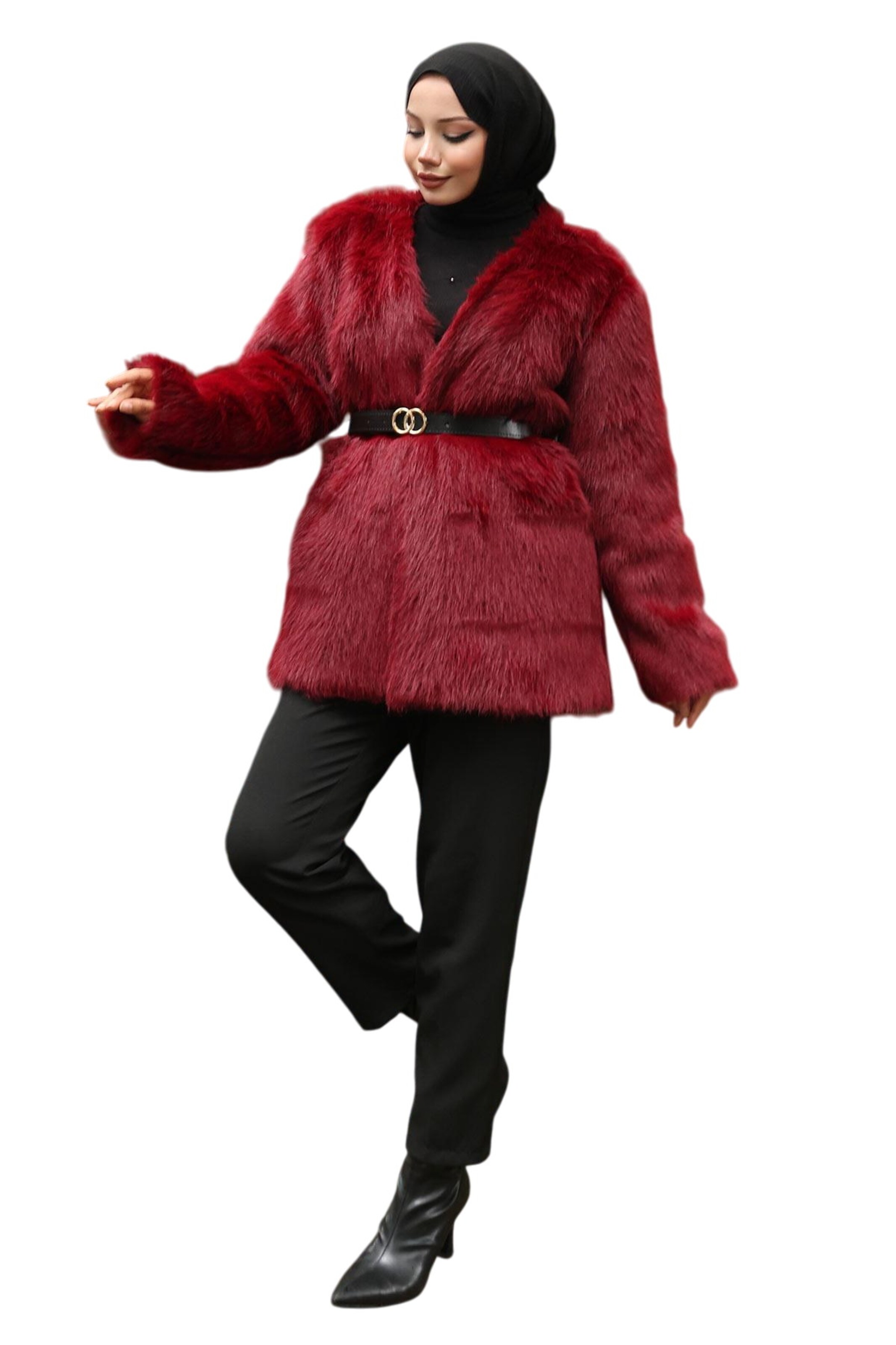 MODAMIHRAM Wintermantel in Rood