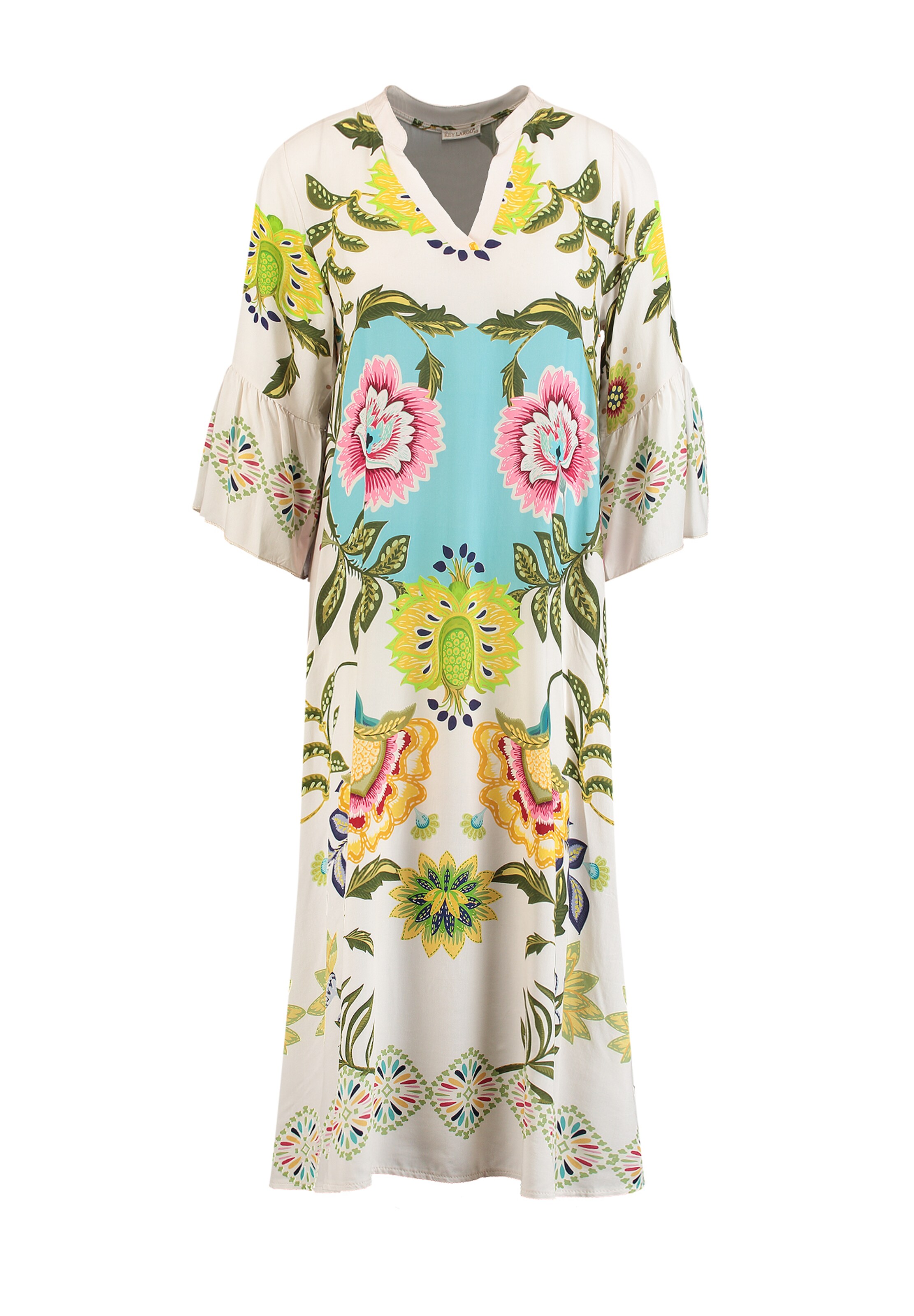 Rochie 'Boho' pe 40 Key Largo pe albastru deschis / verde / roz / alb natural, Vizualizare produs