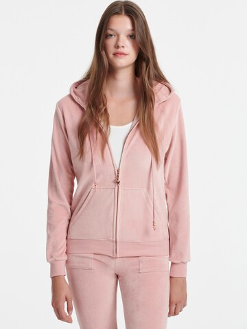 Sugarfree Zip-Up Hoodie in Pink: front