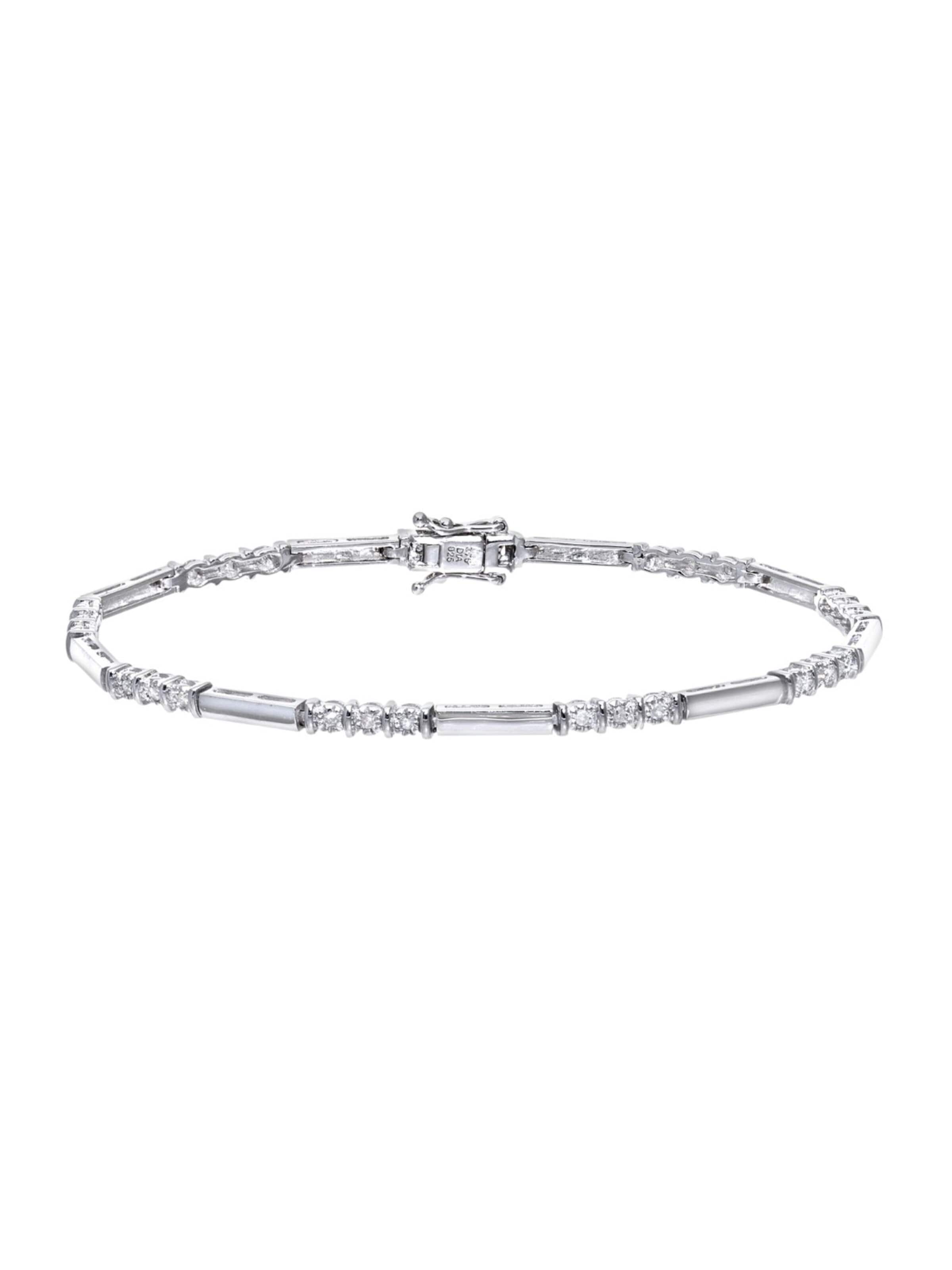 DIAMANT LETERNEL - Pulsera 'Armband aus 375 Gelbgold mit 0.25 Karat Diamant' en plata: frente
