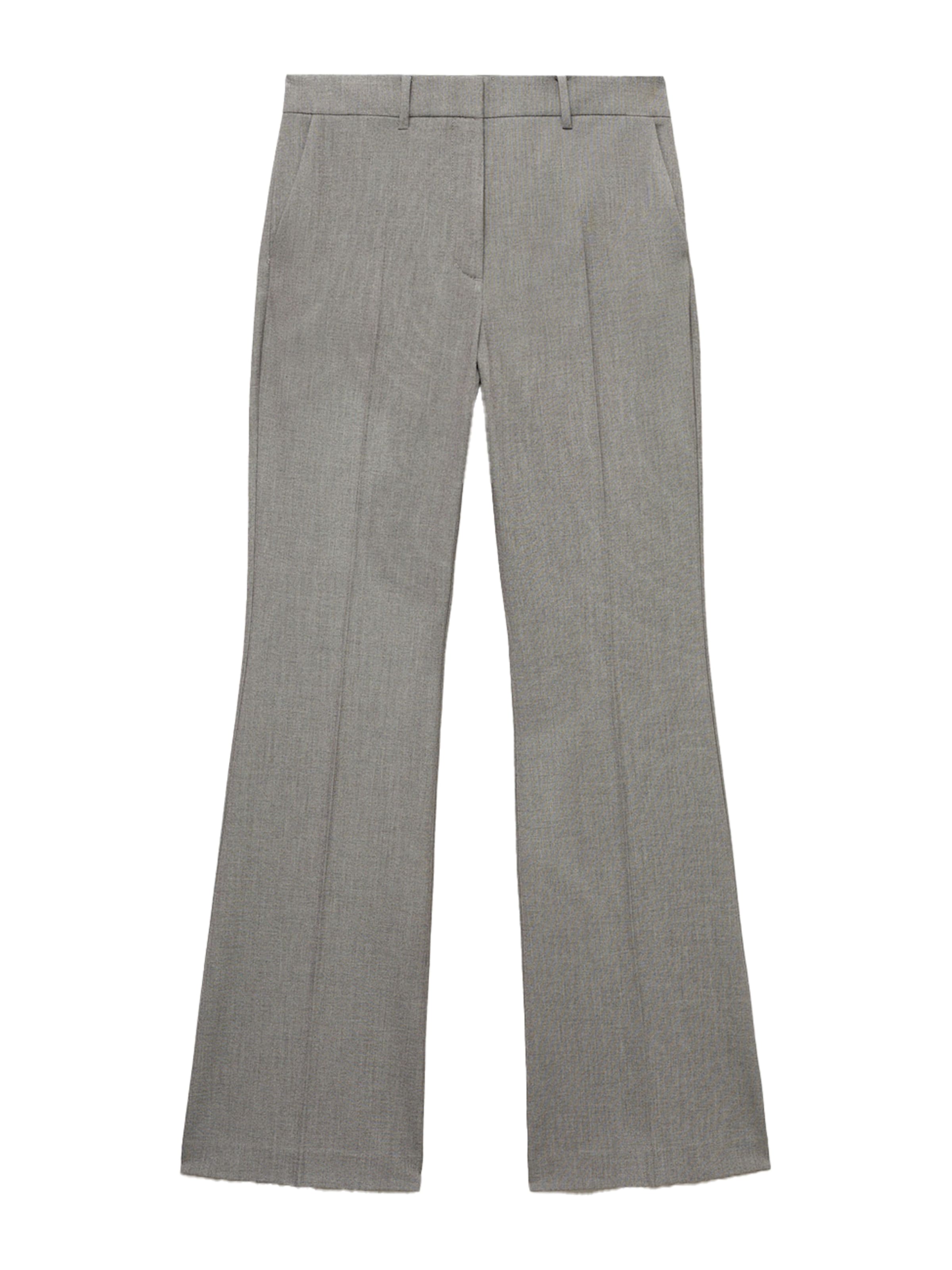 MANGO Flared Pressveckad byxa 'Bowery2' i grå: framsida