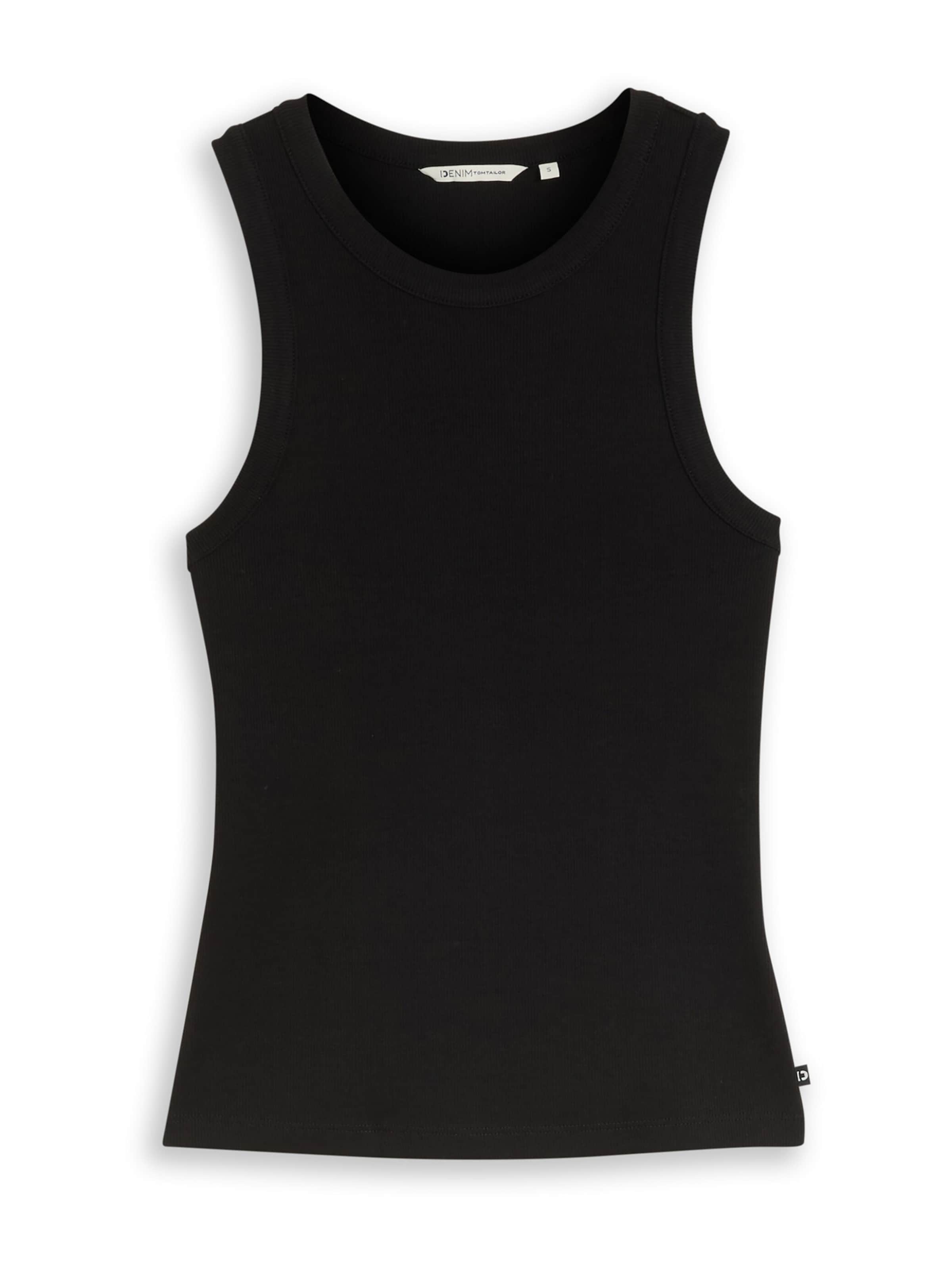 Top de la TOM TAILOR DENIM pe negru: față