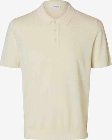 SELECTED Poloshirt in Weiß: Vorderseite