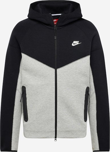 Nike Sportswear С�уичъри с качулка 'Tech Fleece' в тъмносиво / черно / бяло, Преглед на продукта