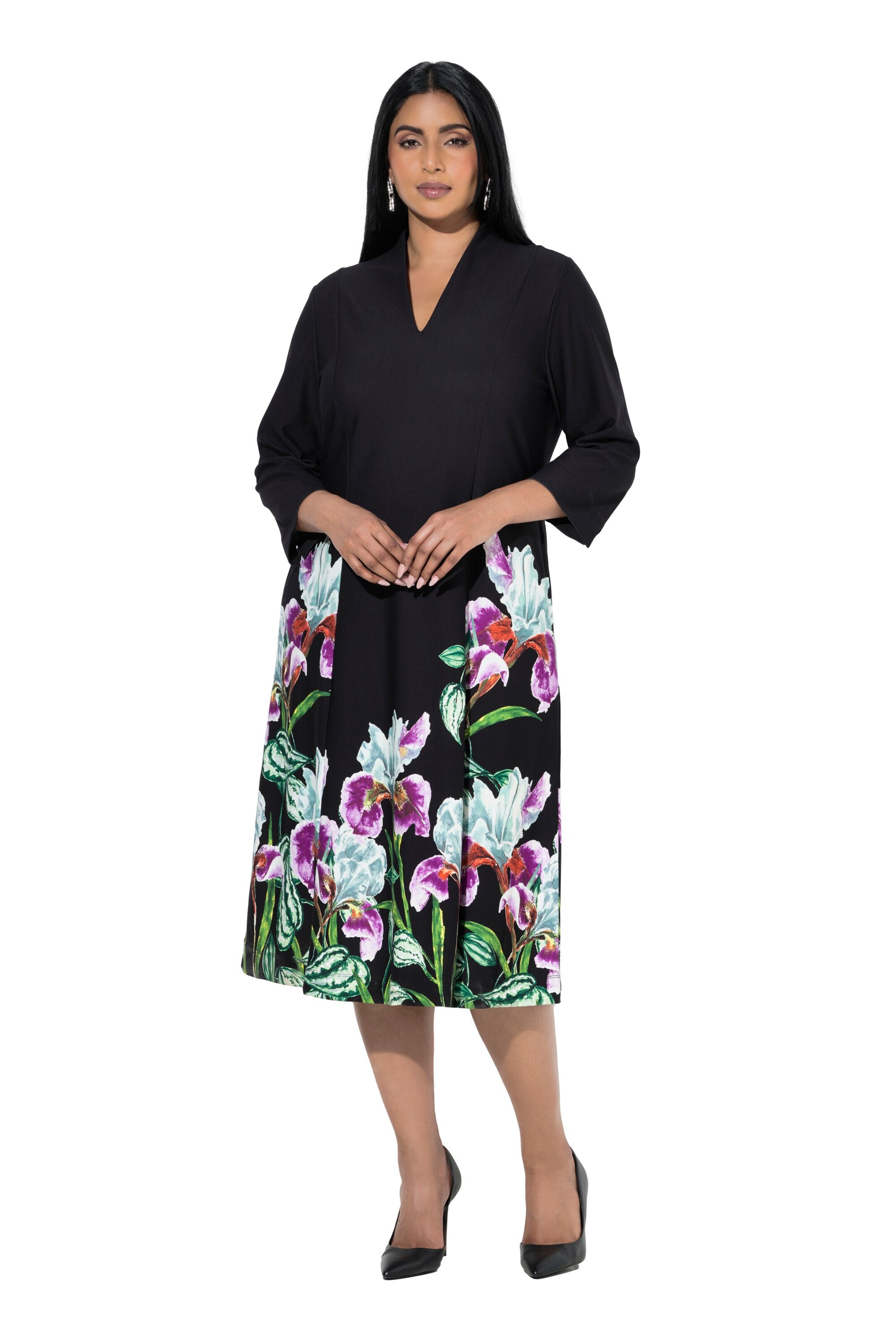 Ulla Popken Dress in Black: front