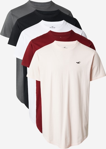 HOLLISTER Shirt in Mottled Grey Red Black White ABOUT YOU