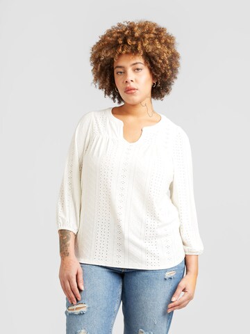 ONLY Carmakoma - Blusa 'SANDRA' en blanco: frente