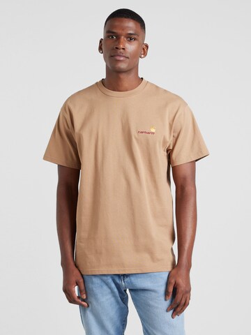 Carhartt WIP Shirt 'American Script' in Brown: front