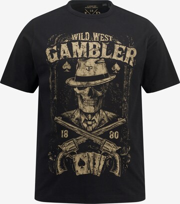 T-Shirt JP1880 en noir : devant