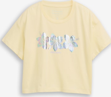 T-Shirt TOM TAILOR en jaune : devant