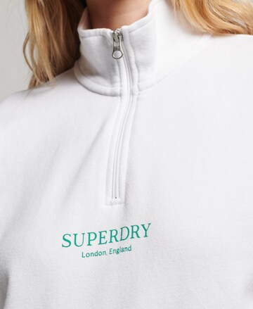 Sweat de sport Superdry en blanc