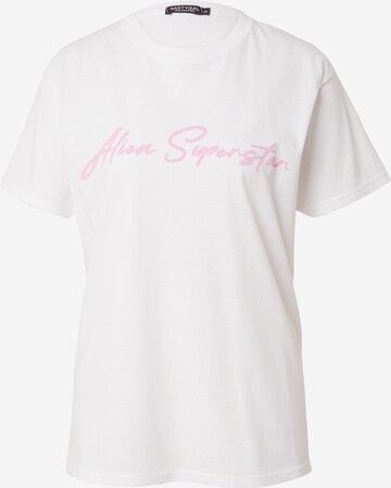 Nasty Gal - Camiseta 'Alien Superstar' en blanco: frente