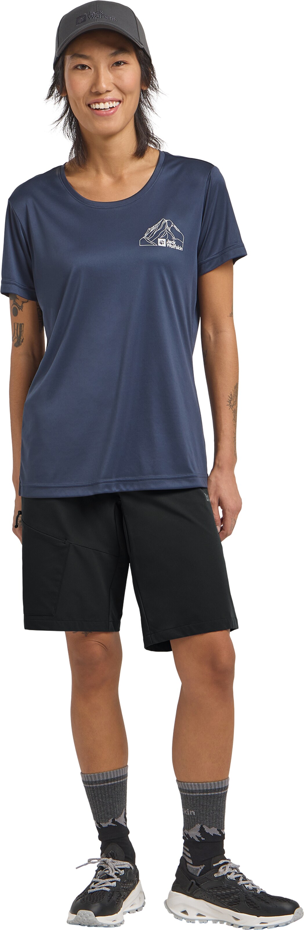 JACK WOLFSKIN Regular Outdoor trousers in Black