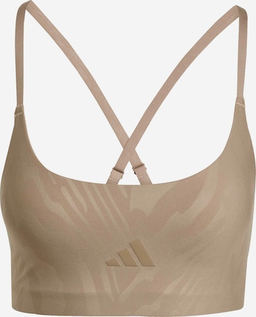 ADIDAS PERFORMANCE Спортивный бюстгальтер в Бежевый: спереди