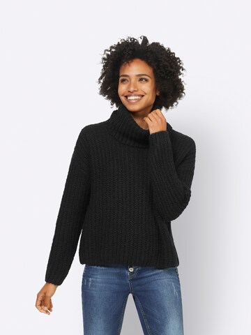 Pull-over heine en noir : devant