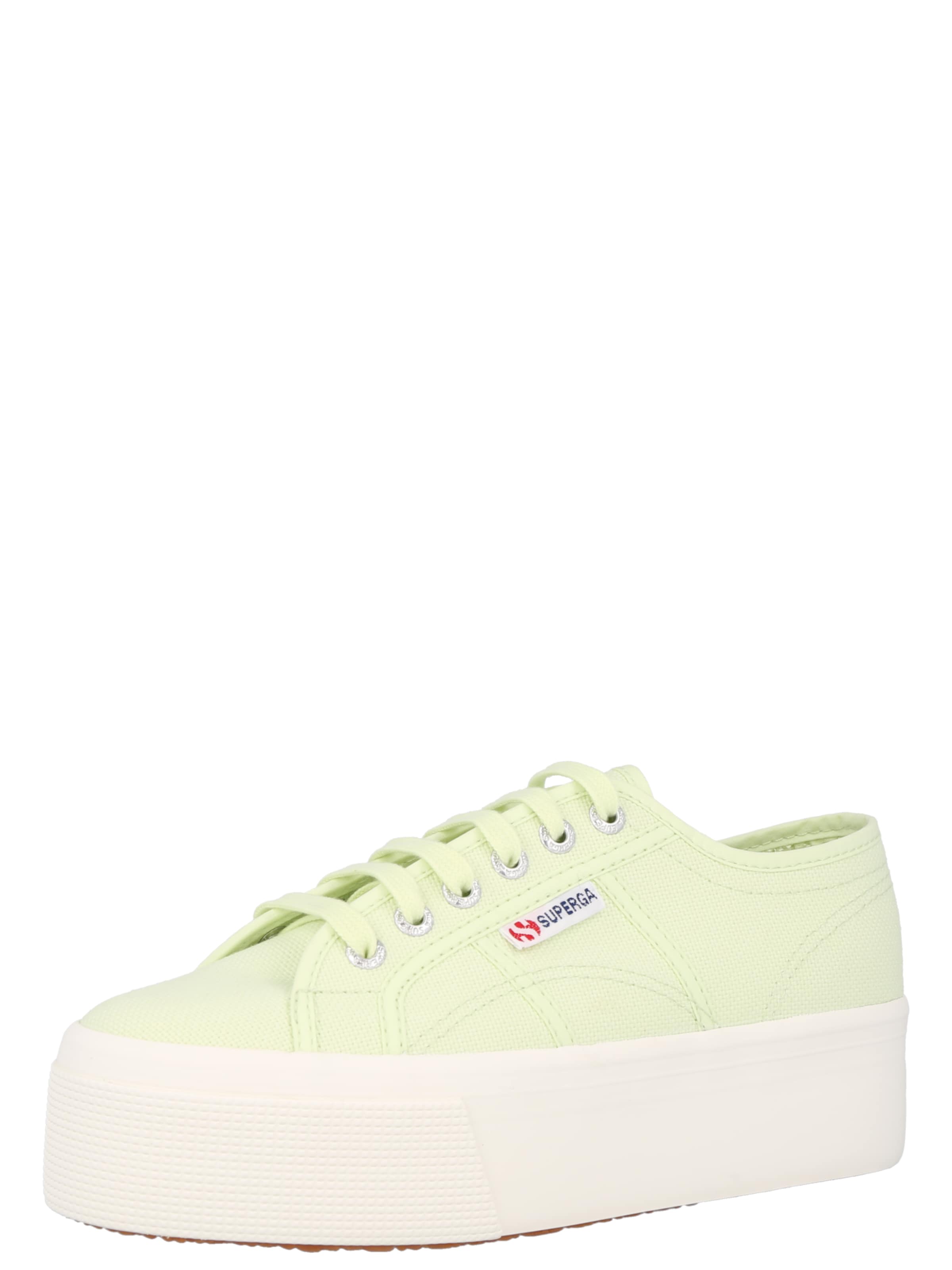 SUPERGA Platform trainers in Green: front