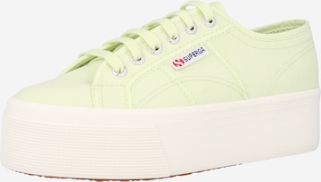 SUPERGA Platform trainers in Green: front