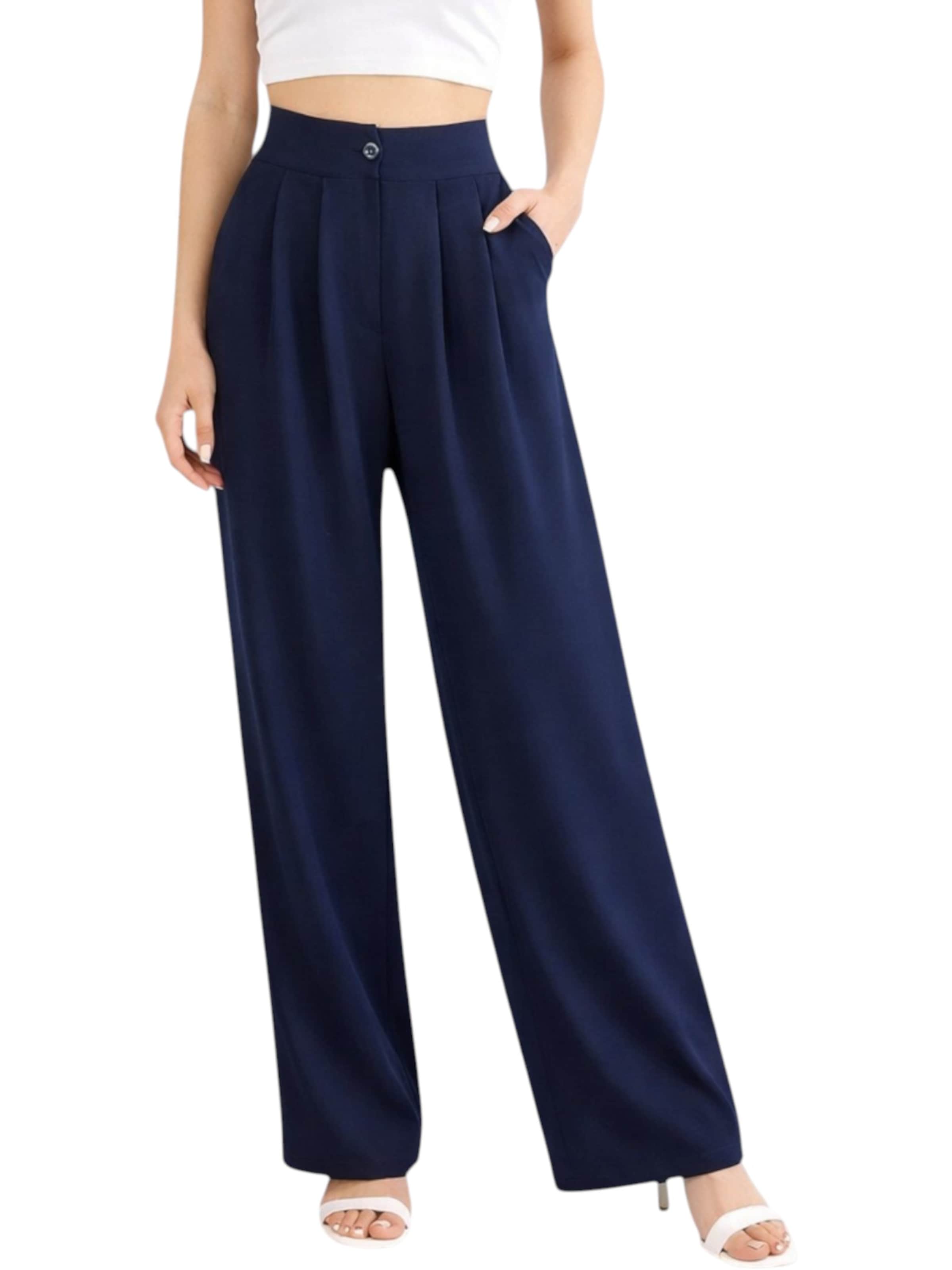 Wide Leg Pantalon à pince 'ALYA' fashionshowcase en bleu