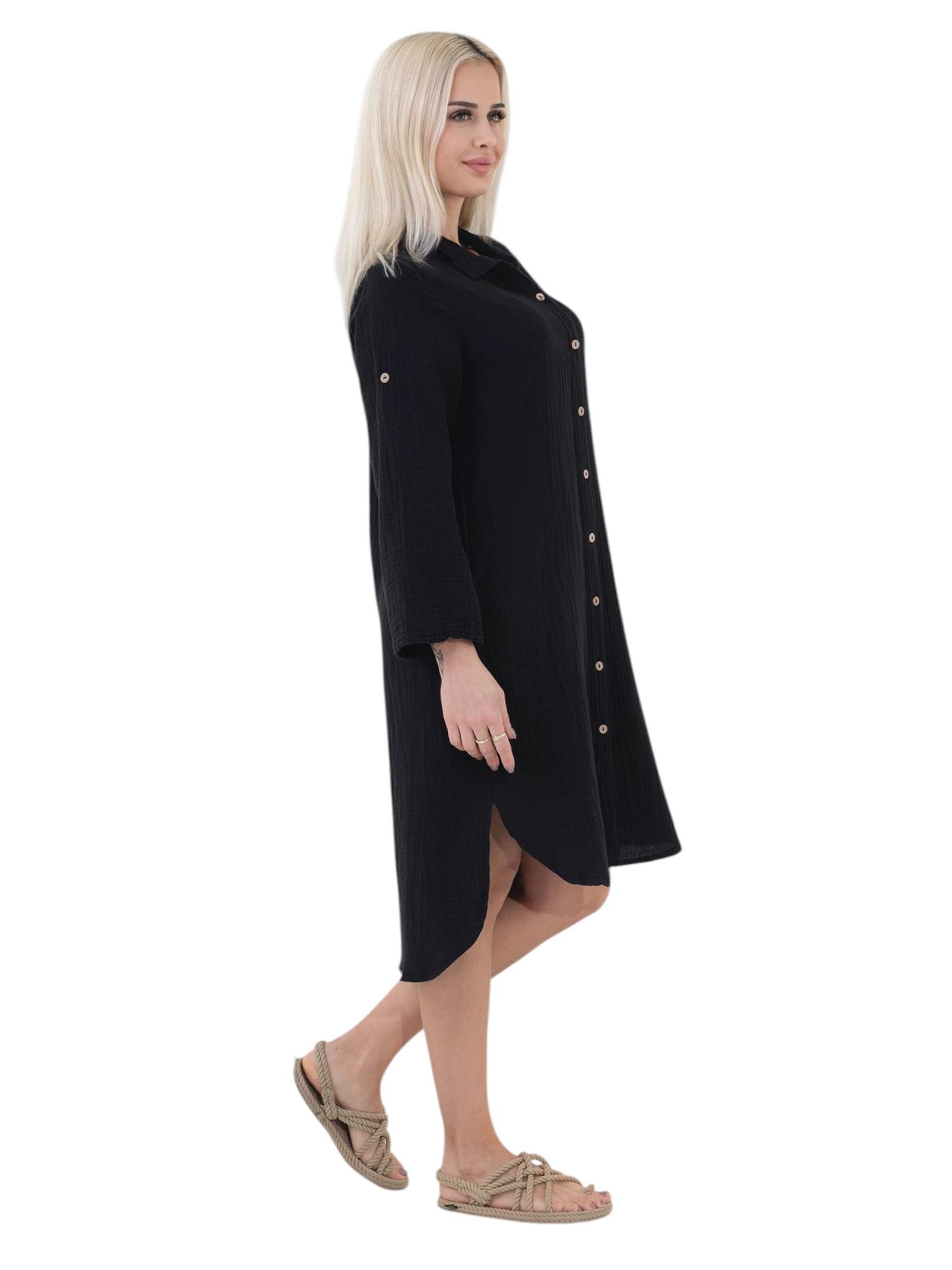 Robe-chemise 'NURYA' WENOR en noir