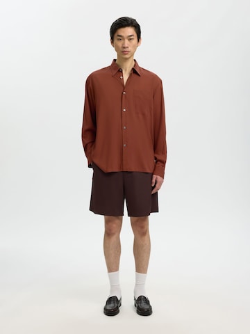 SELECTED Comfort Fit Skjorte i rød