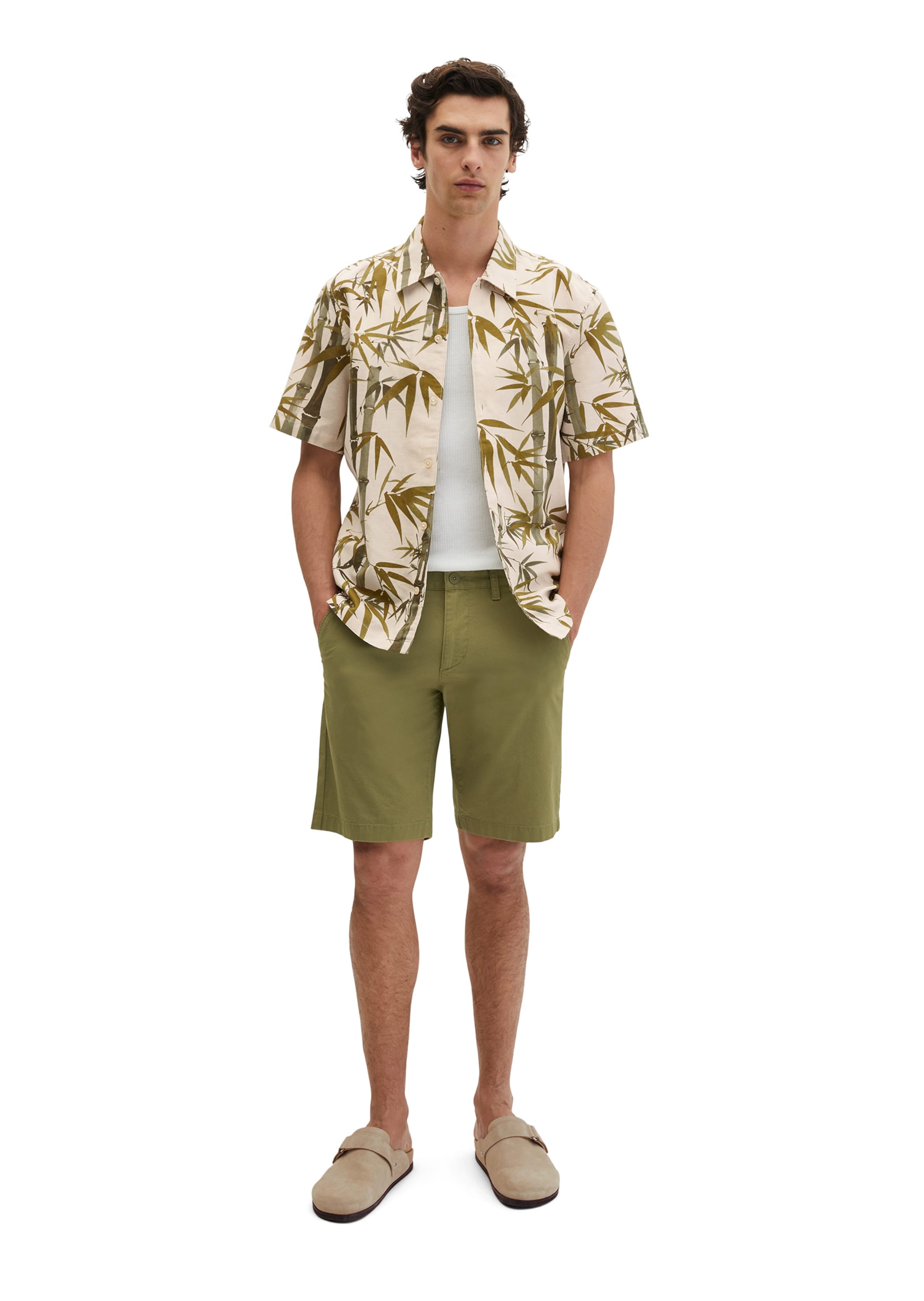 Marc O'Polo Regular fit Overhemd in Bruin