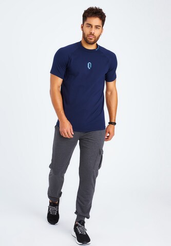 Leif Nelson Gym T-Shirt Rundhals in Blau