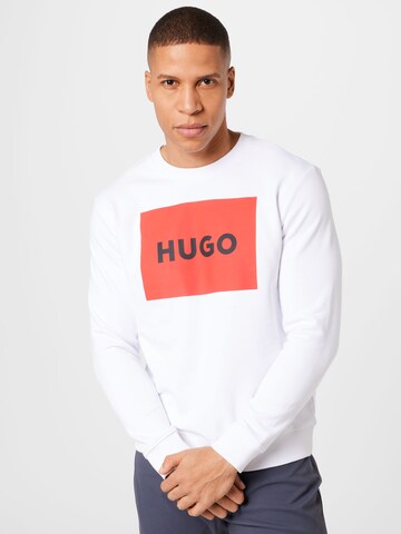 HUGO Sweatshirt 'Duragol' in White: front