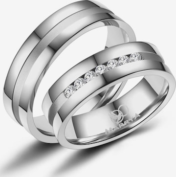 Bague 'MARRYA ES-08 Ehering aus Edelstahl - Silberfarben' MARRYA en argent : devant