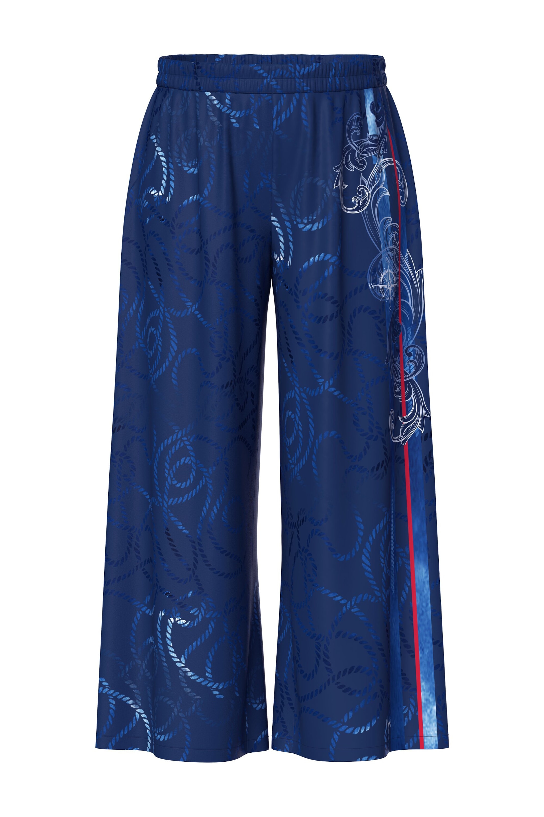 Ulla Popken Loosefit Hose in Blau: Vorderseite