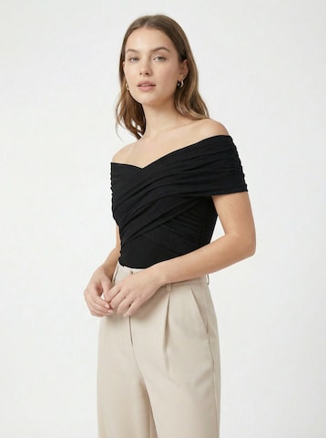 studioselect Κορμάκι-μπλουζάκι 'Inga' σε μαύρο: μπροστά