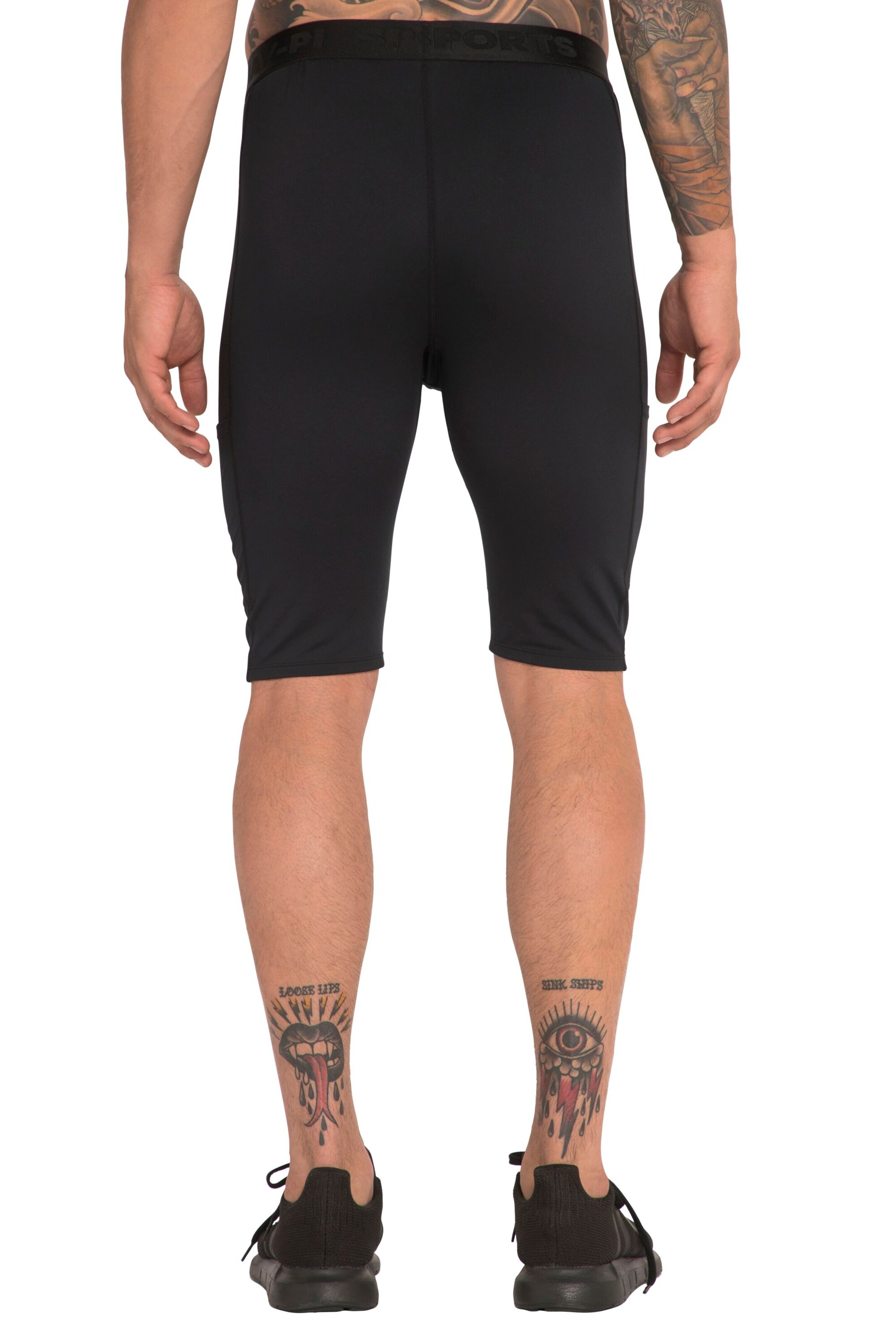 JAY-PI Skinny Sporthose in Schwarz