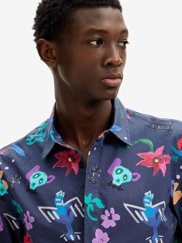 Desigual Regular Fit Hemd in Blau