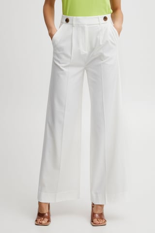 b.young Wide leg Pants 'Bydanta' in White: front