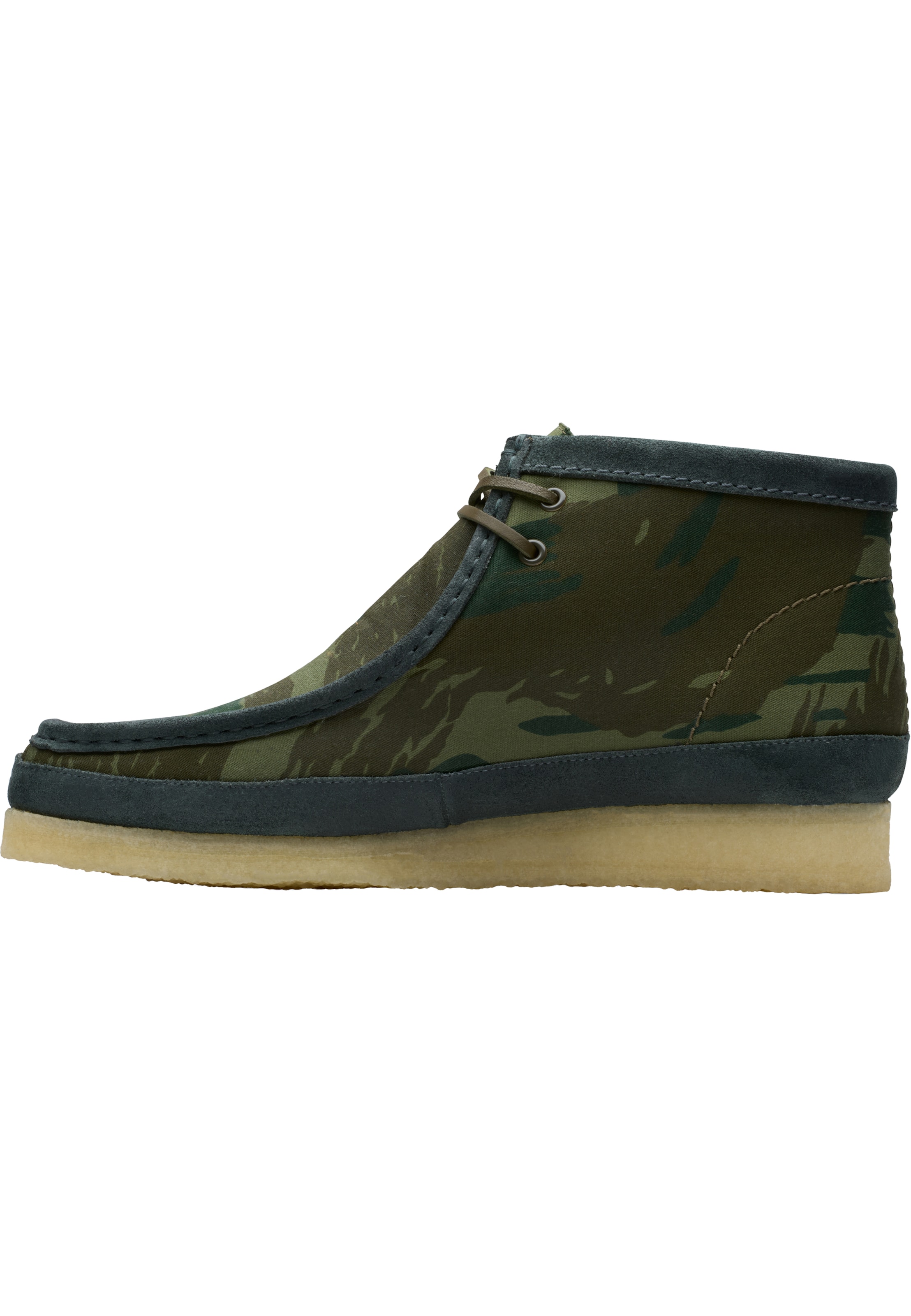 CLARKS Schnürschuhe 'Wallabee Boot' in Grün: Vorderseite