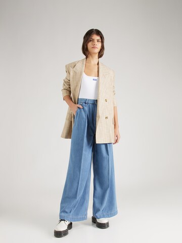 Wide leg Jeans con pieghe di BOSS in blu