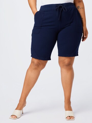 Zizzi Regular Pants 'JEASY' in Blue: front