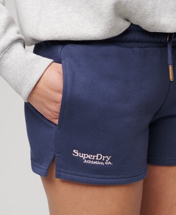 Superdry Regular Pants 'Essential' in Blue