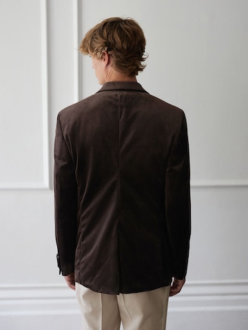 Coupe regular Veste de costume Next en marron