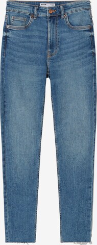 Bershka Skinny Jeans in Blauw: voorkant