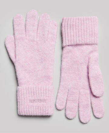 Gants Superdry en rose : devant