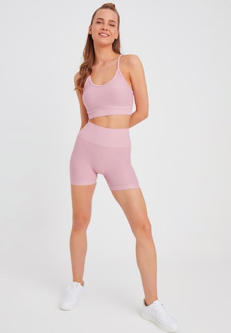 Leif Nelson Slim fit Leggings in Pink: front