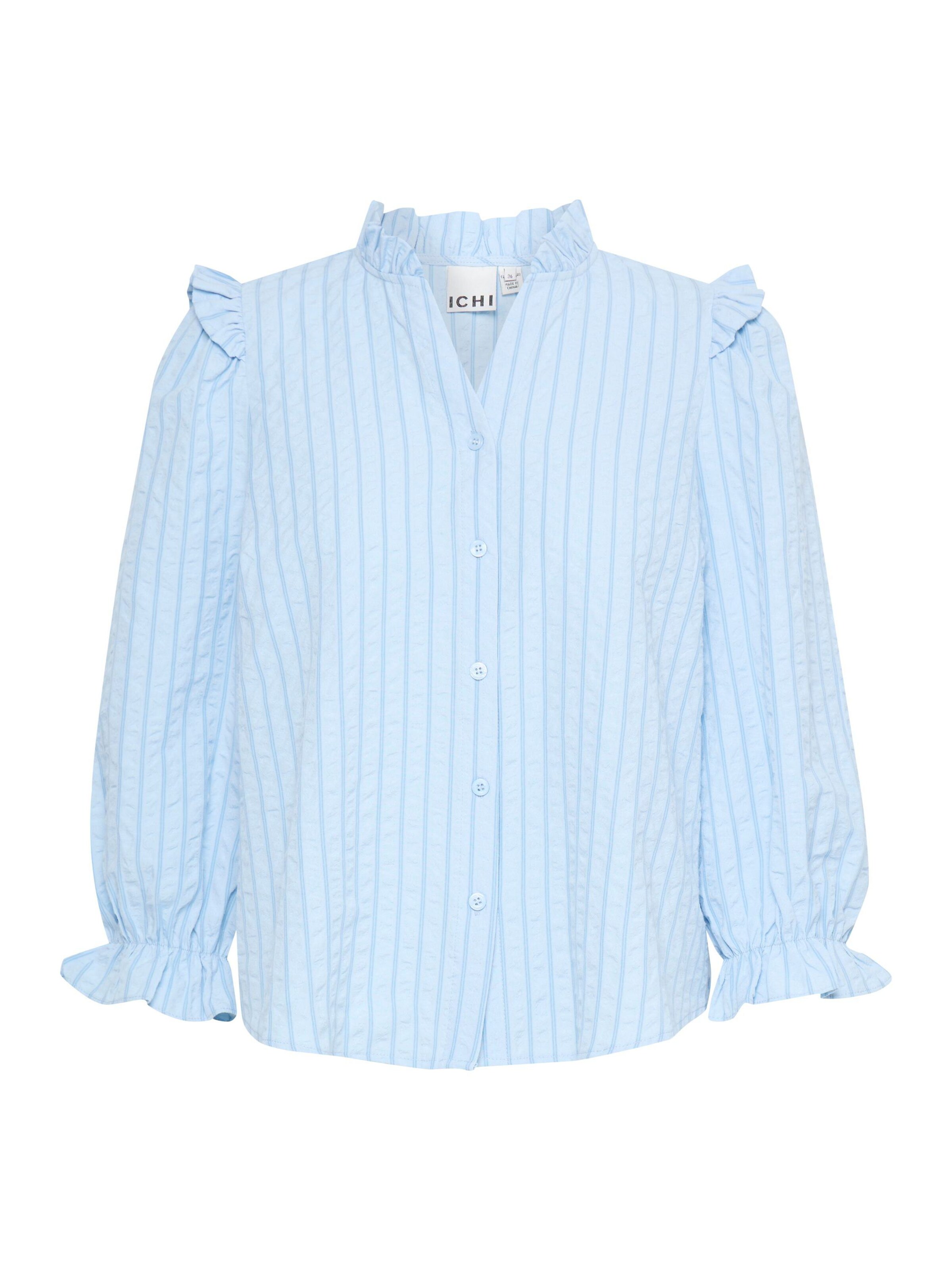 ICHI Blouse in Blauw: voorkant