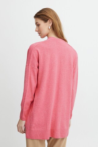 ICHI Knit Cardigan in Pink