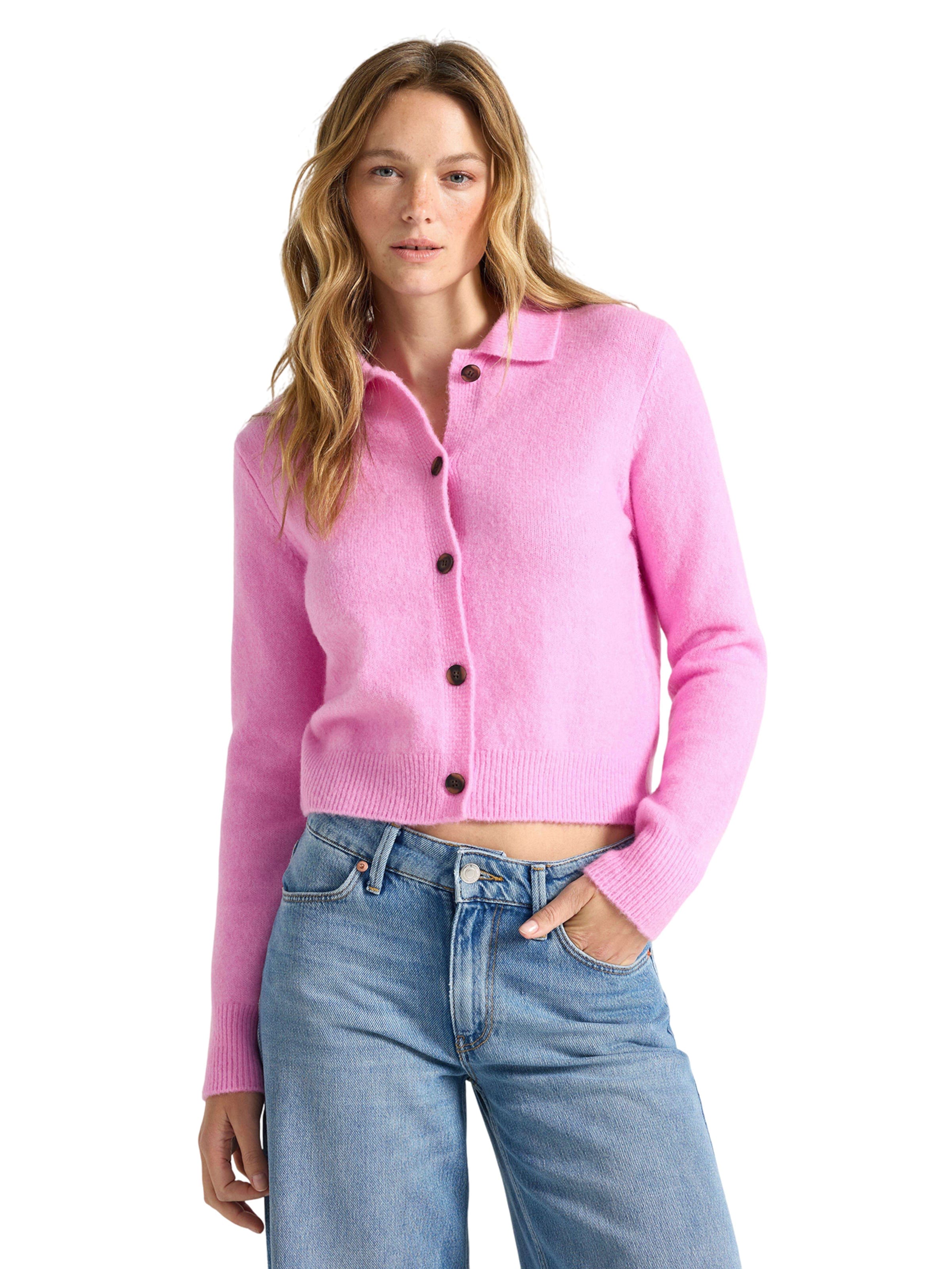 purpurinė Lindex Kardiganas 'Pia': priekis